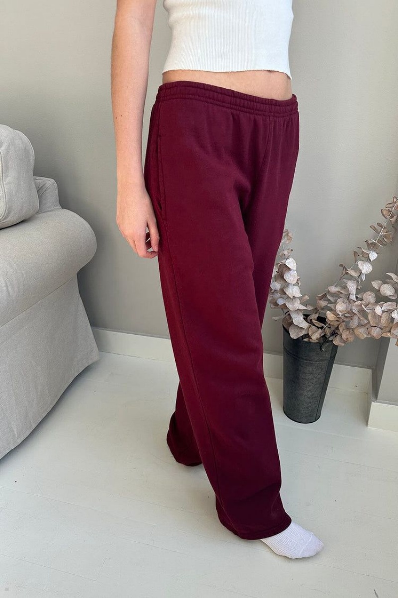 Pantalon Survêtement Brandy Melville Anastasia Soft Bordeaux | KQO-31332146